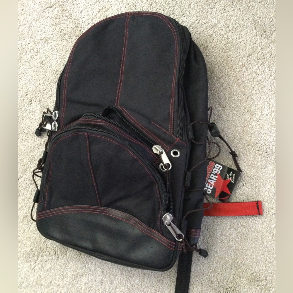 Marlboro Gear 99 Vintage backpack, black with red threading, brand new